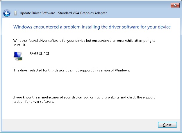 Enter Pci Xl Vga Card Driver For Windows 7